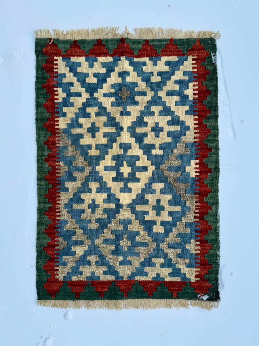 Tiny Persian Qashqai Kilim | 2' x 2' 11