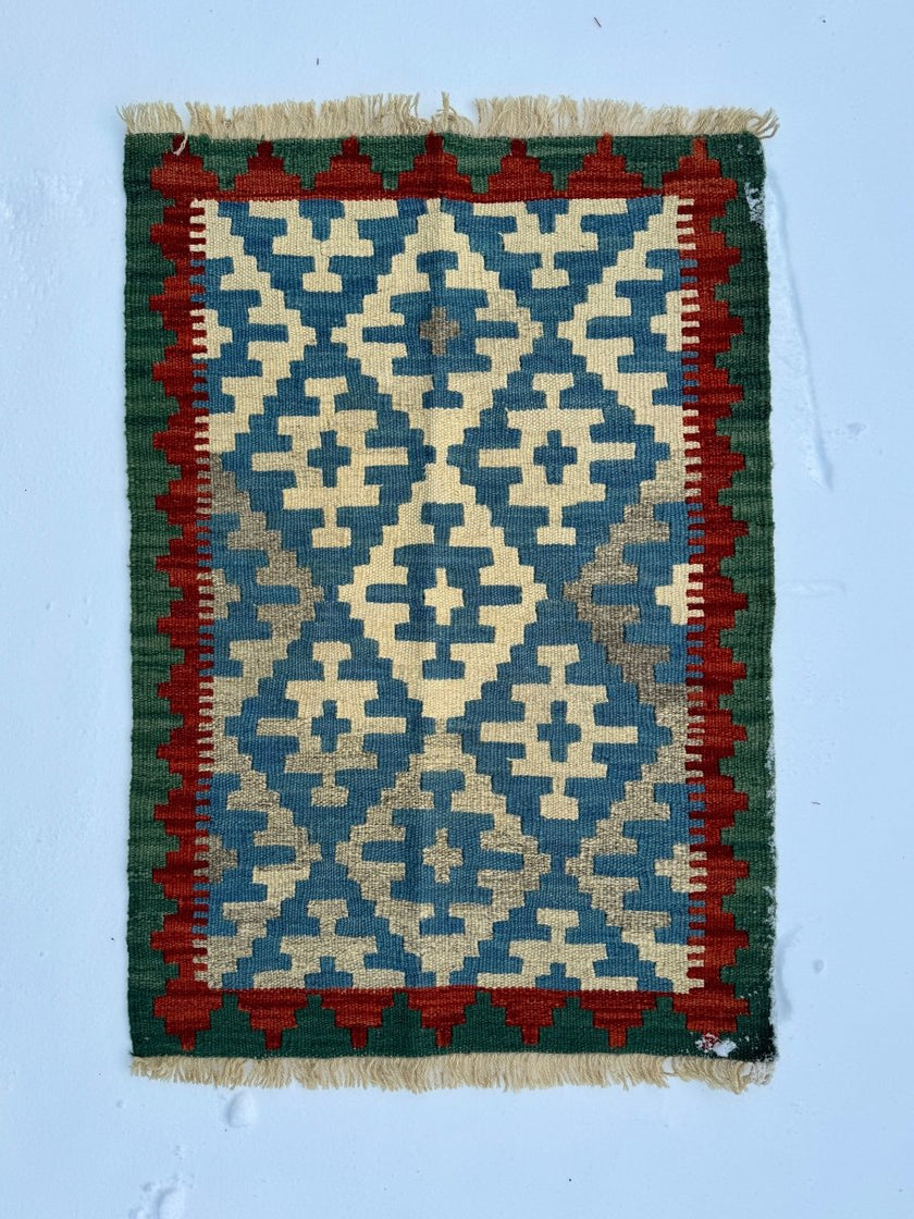 Tiny Persian Qashqai Kilim | 2' x 2' 11