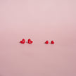 Tiny Red Heart Studs Earrings