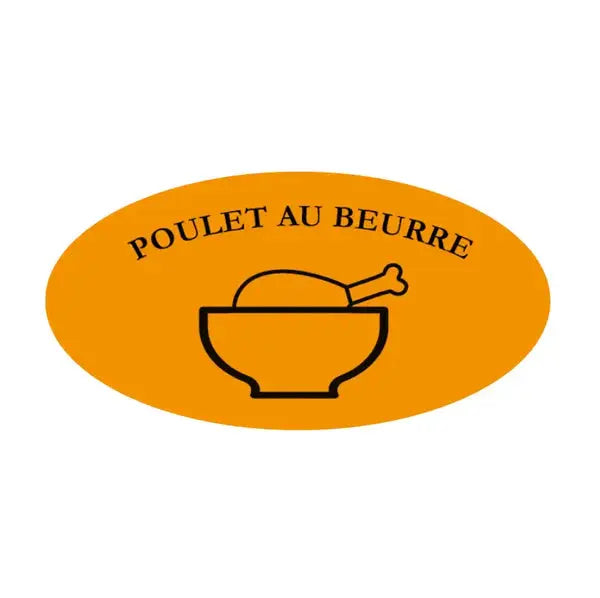 Étiquettes ovales, blanc, 1