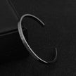 Titanium Steel Open-end Engraved  Fashion Bracelet for Women