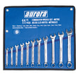 Wrench Set, Combination, 11 Pieces, Metric
