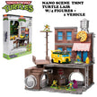 TMNT Turtle Lair Scene Nano Metal Figs Scene by Jada Toys