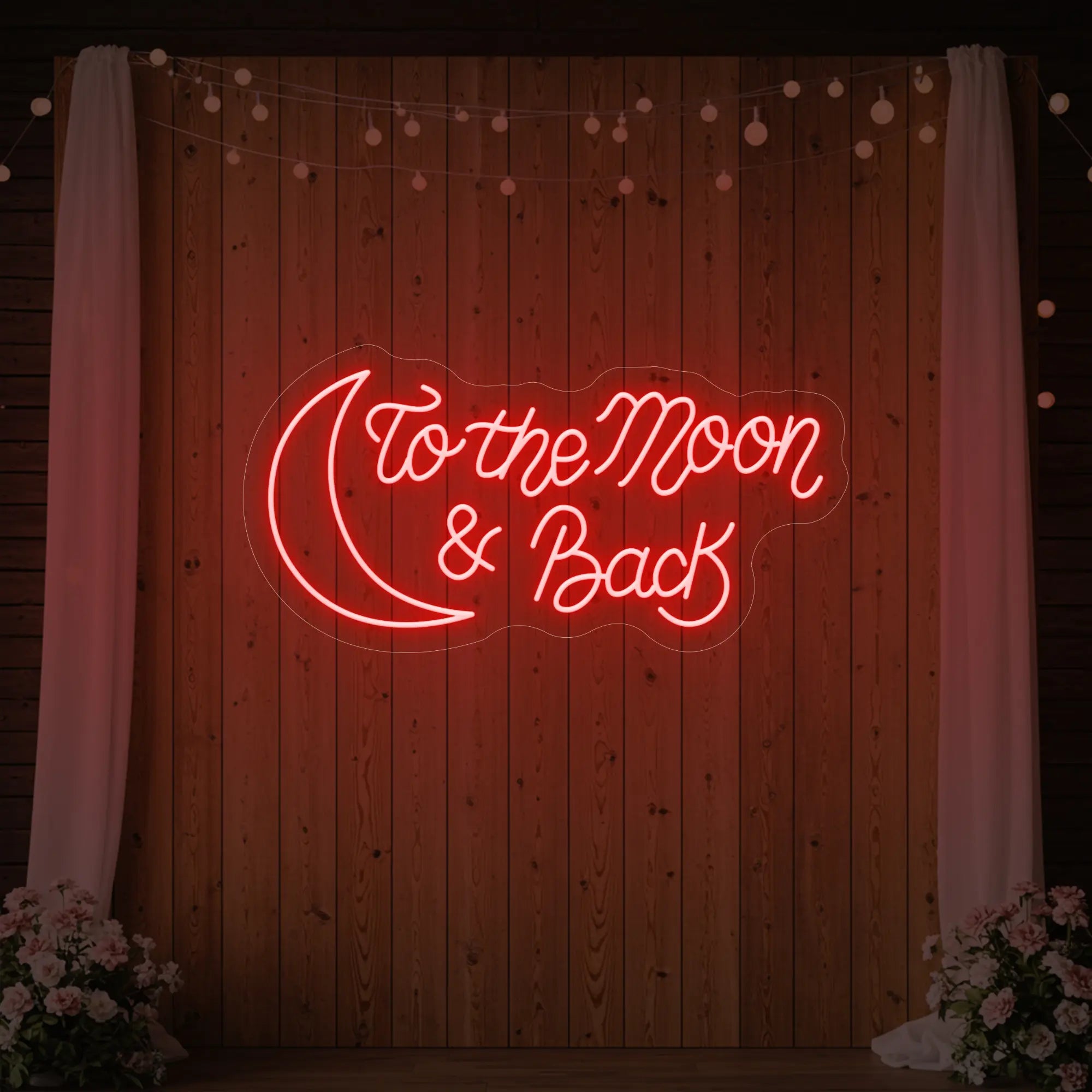 To The Moon & Back V2 Neon Sign