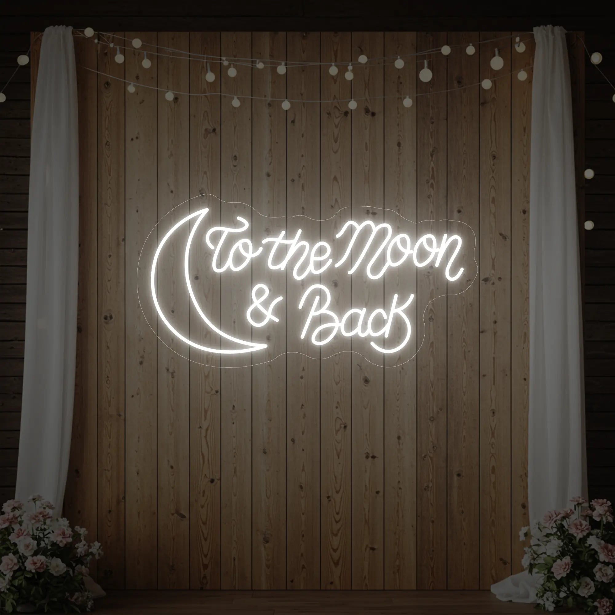 To The Moon & Back V2 Neon Sign