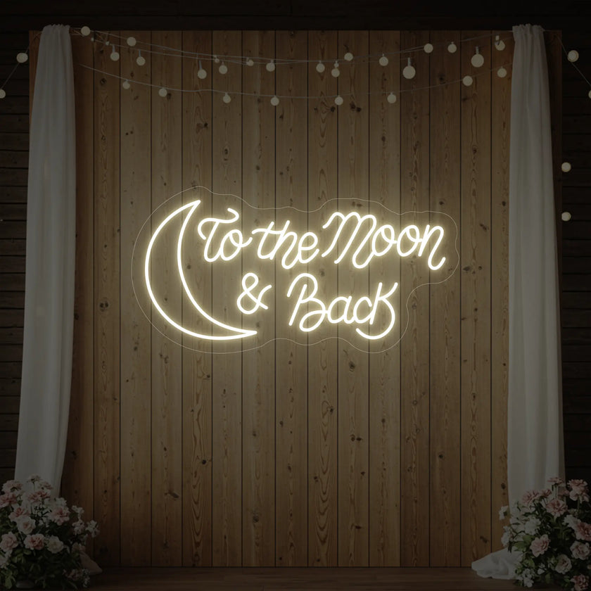 To The Moon & Back V2 Neon Sign