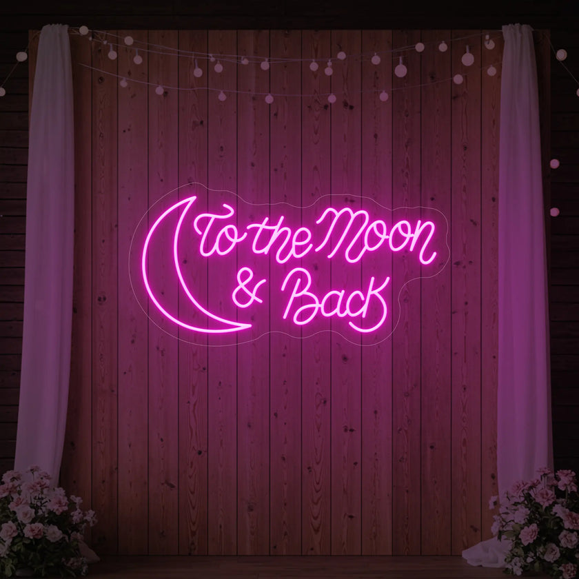 To The Moon & Back V2 Neon Sign