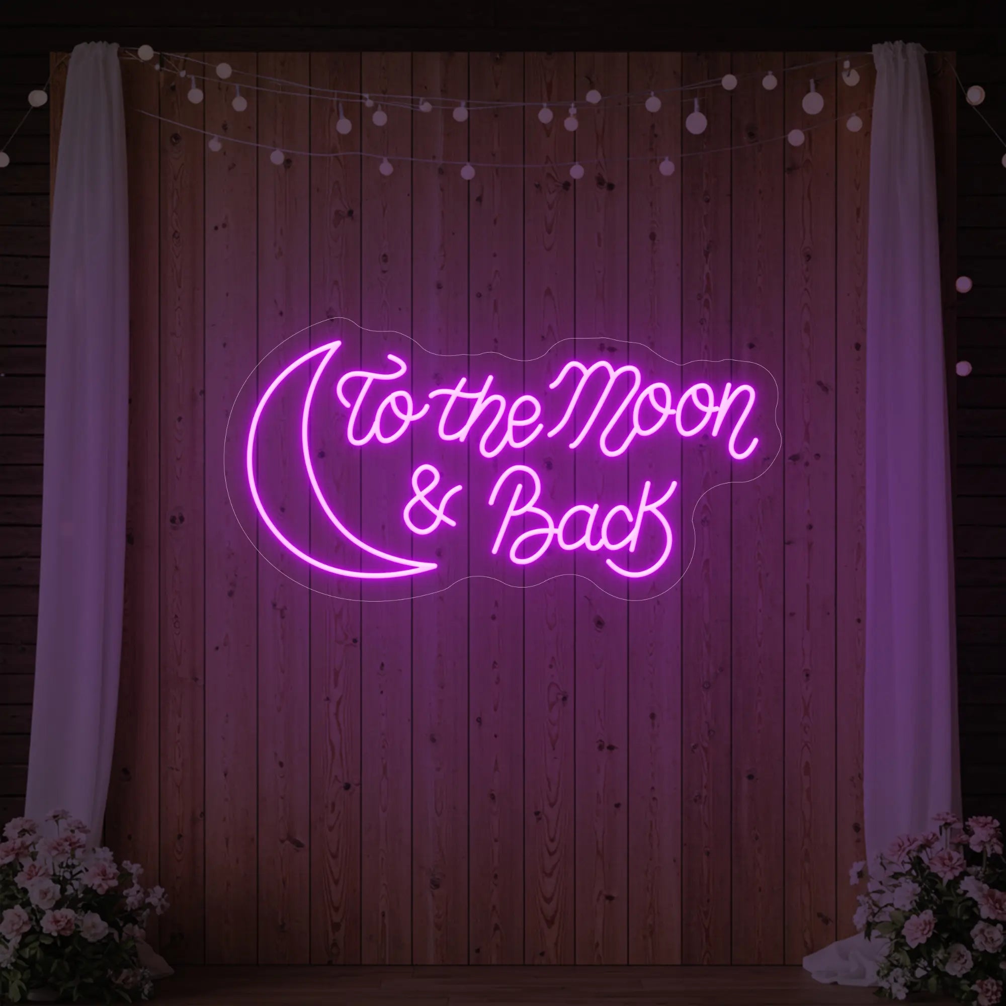 To The Moon & Back V2 Neon Sign