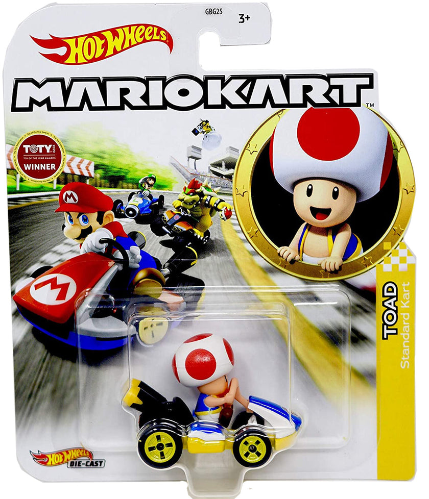 Hot Wheels Die-Cast 1/64 Mario Kart - Toad Standard Kart