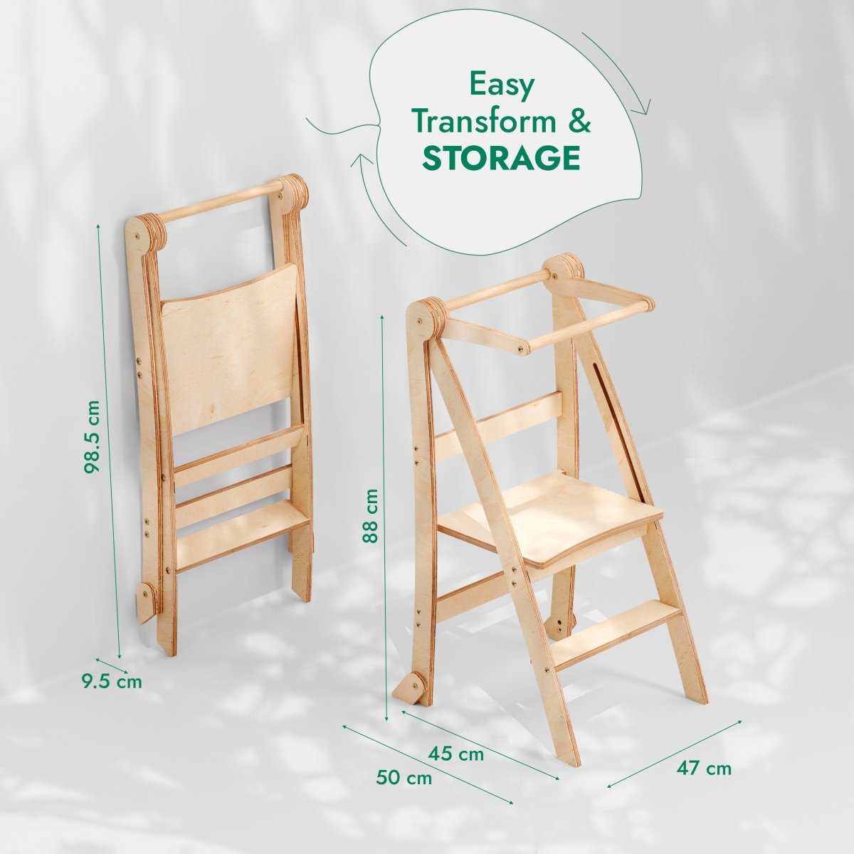 Toddler Tower : Tabouret d'appoint pliable pour tout-petits - Beige