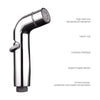 Toilet Spray Cleaner Stainless Steel Toilet Companion, Button Water Stop, Dual Function.