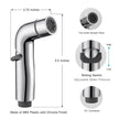 Toilet Spray Cleaner Stainless Steel Toilet Companion, Button Water Stop, Dual Function.