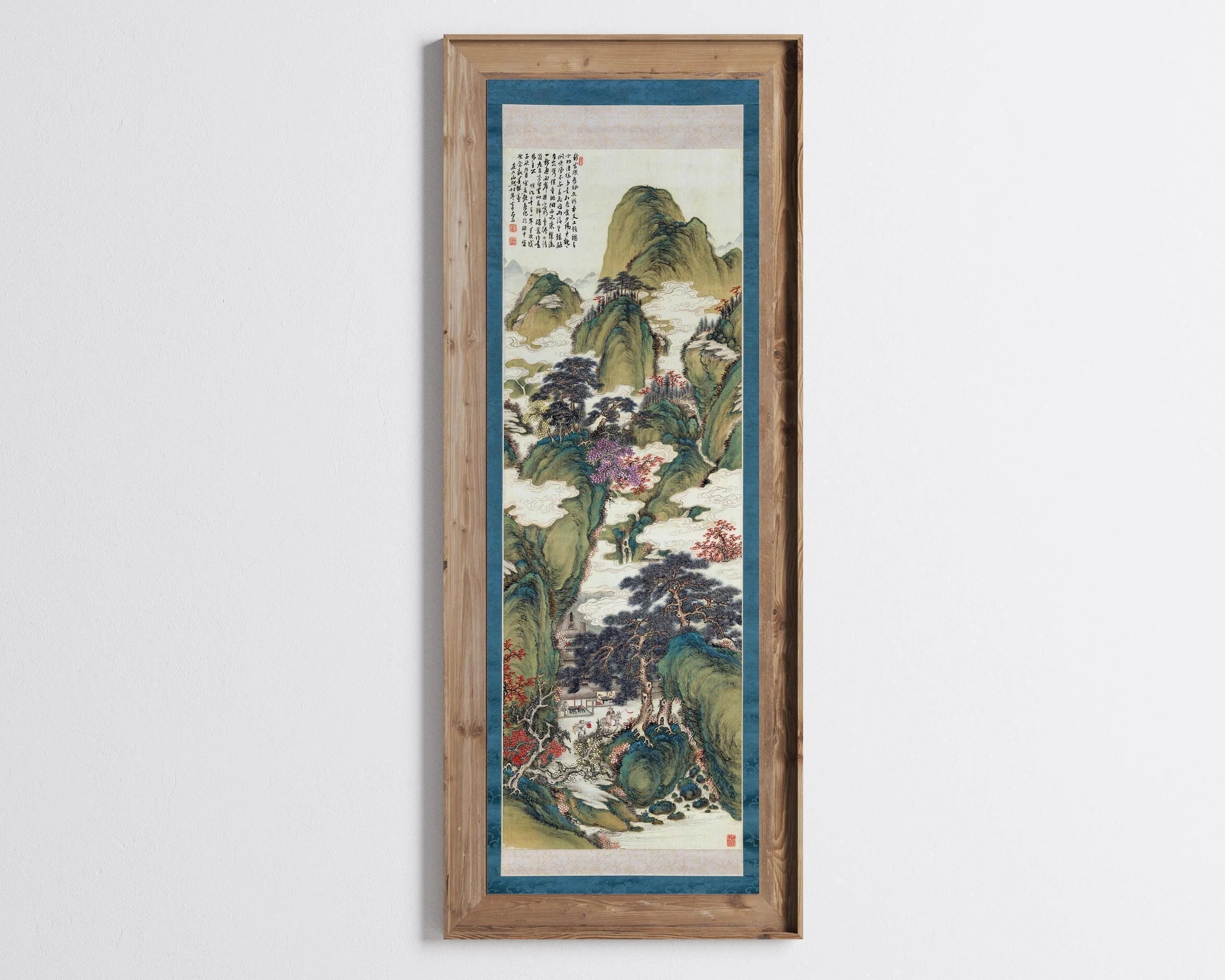 Tomonoura Japanese Landscape Art Print: Vintage Tall Artwork