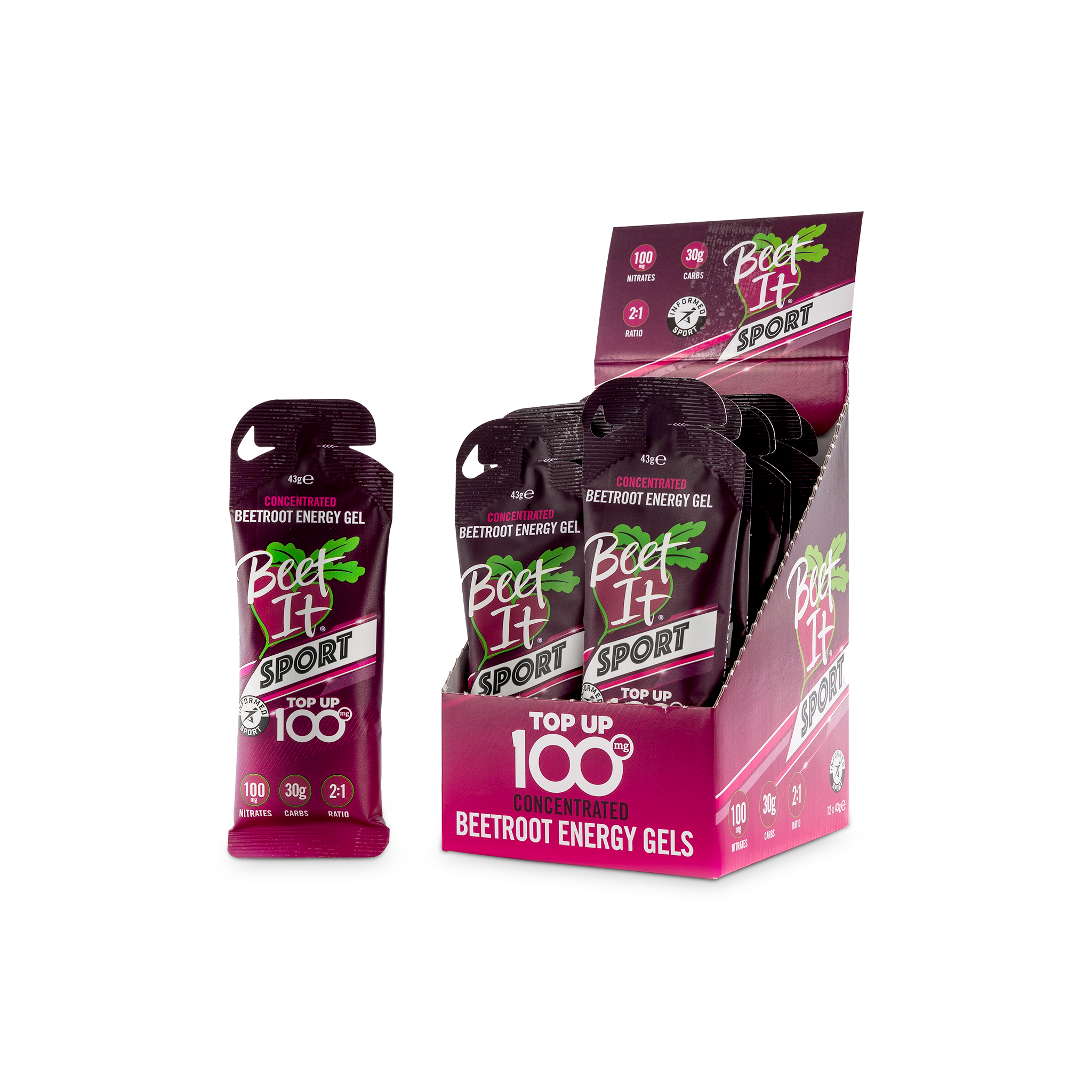 Beet It Sport Top Up 100 - 12 Energy Gels
