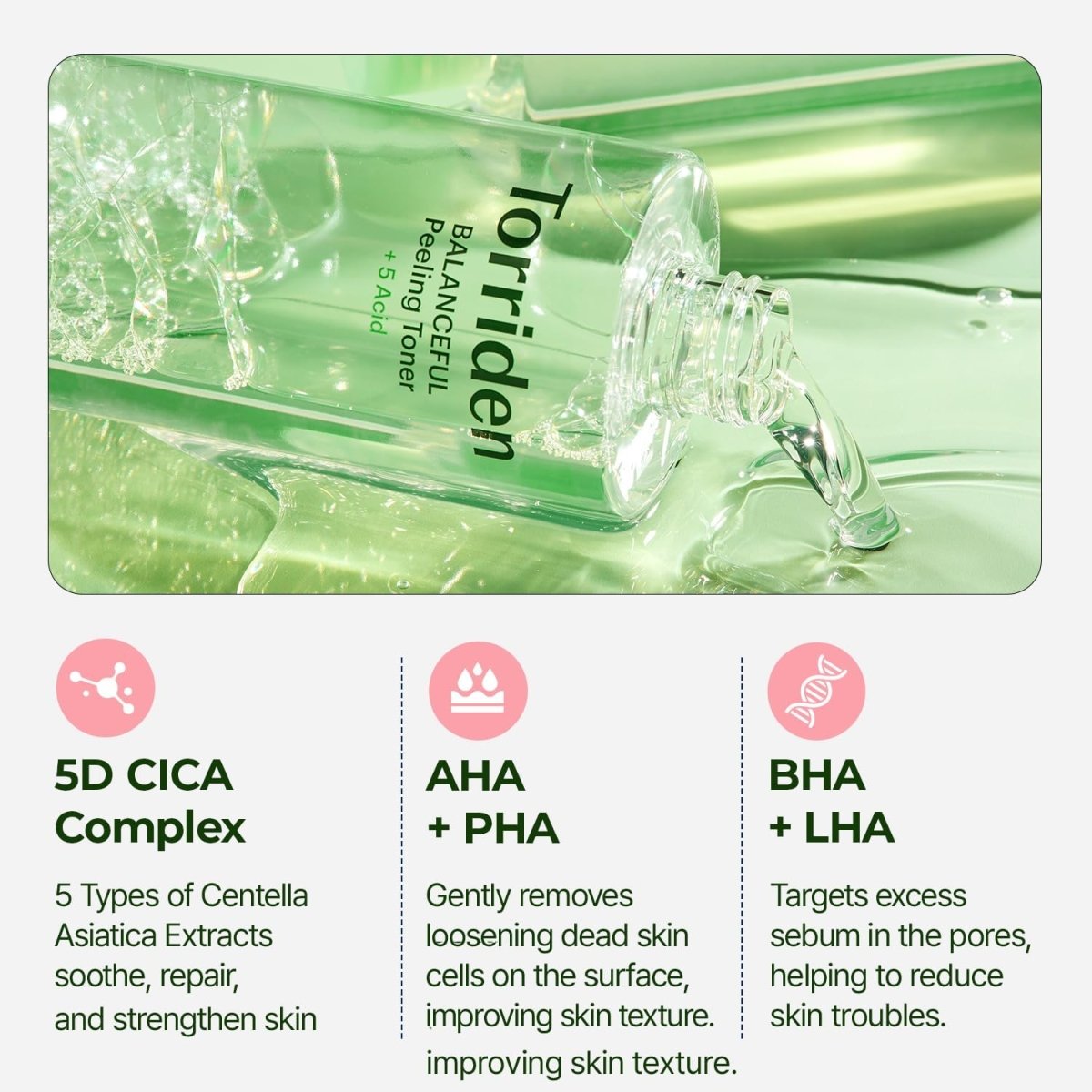 Torriden Balanceful Cica Peeling Toner 250ml