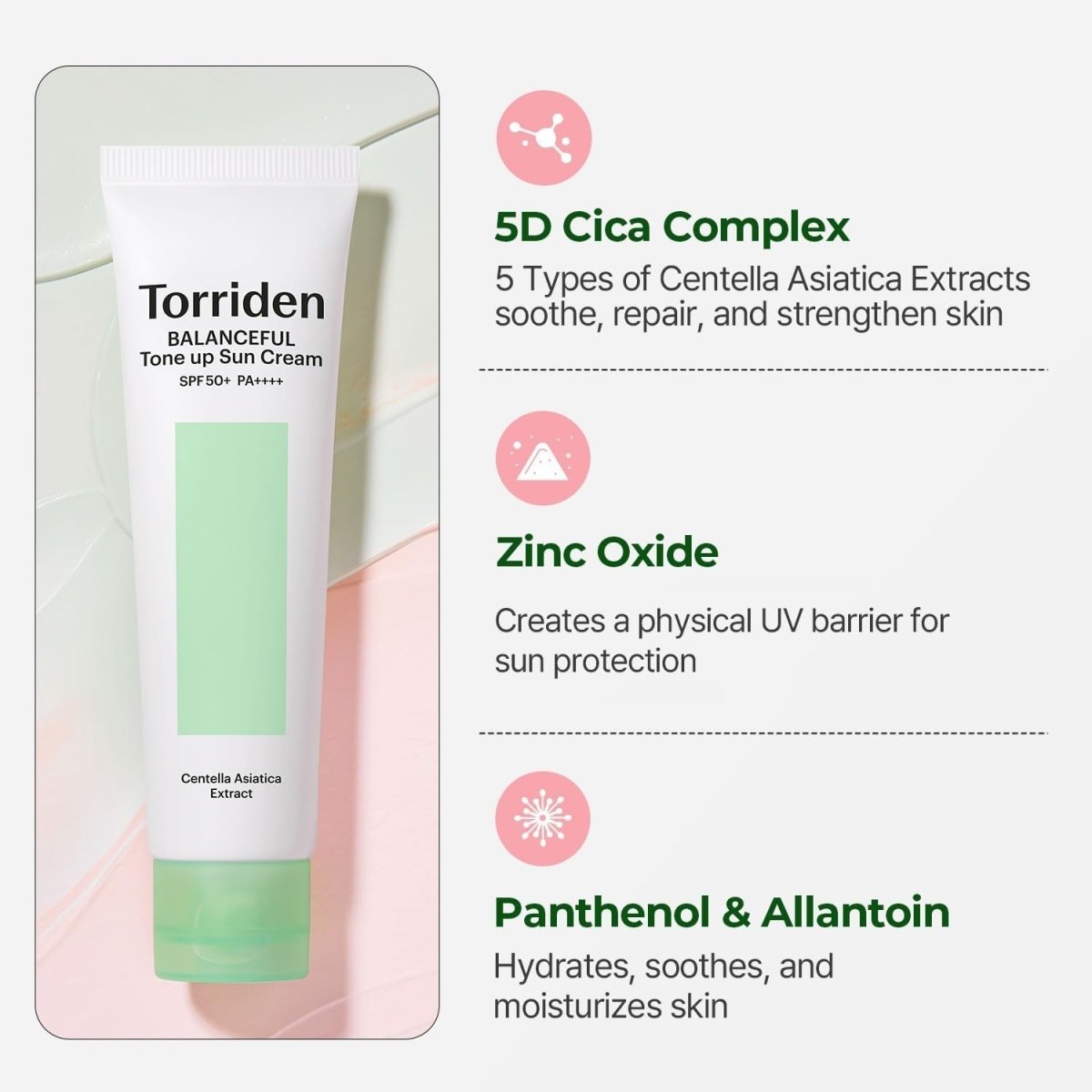 Torriden Balanceful Cica Tone-up Sun Cream SPF50+ PA++++ 60ml