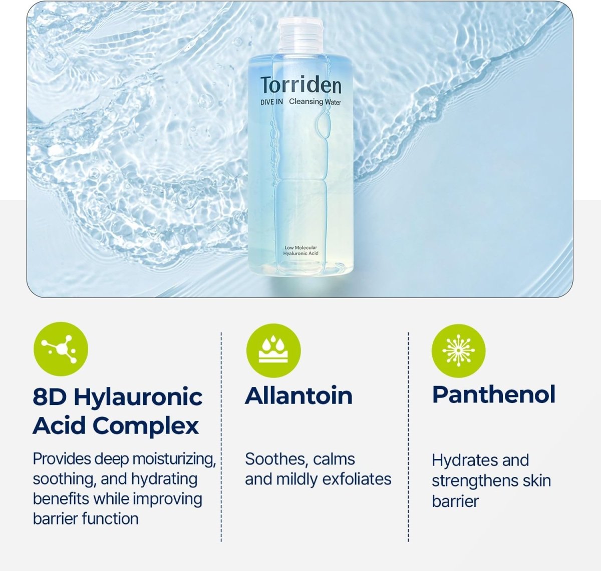Torriden Dive-In Low Molecular Hyaluronic Acid Cleansing Water 400ml