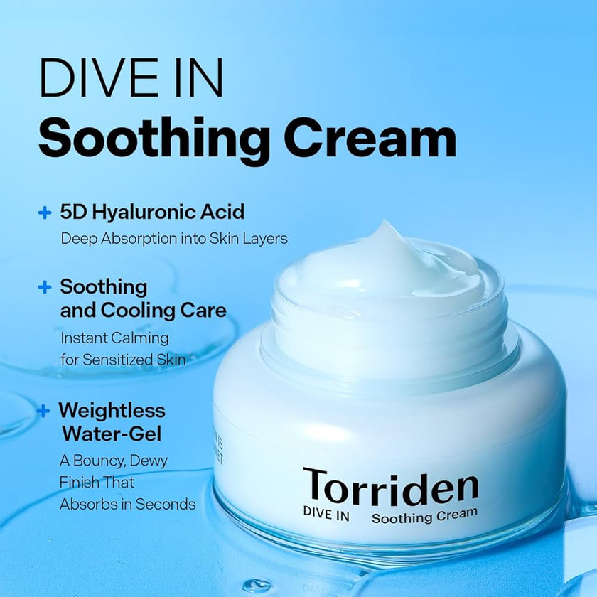 Torriden Dive-In Low Molecular Hyaluronic Acid Soothing Cream 100ml