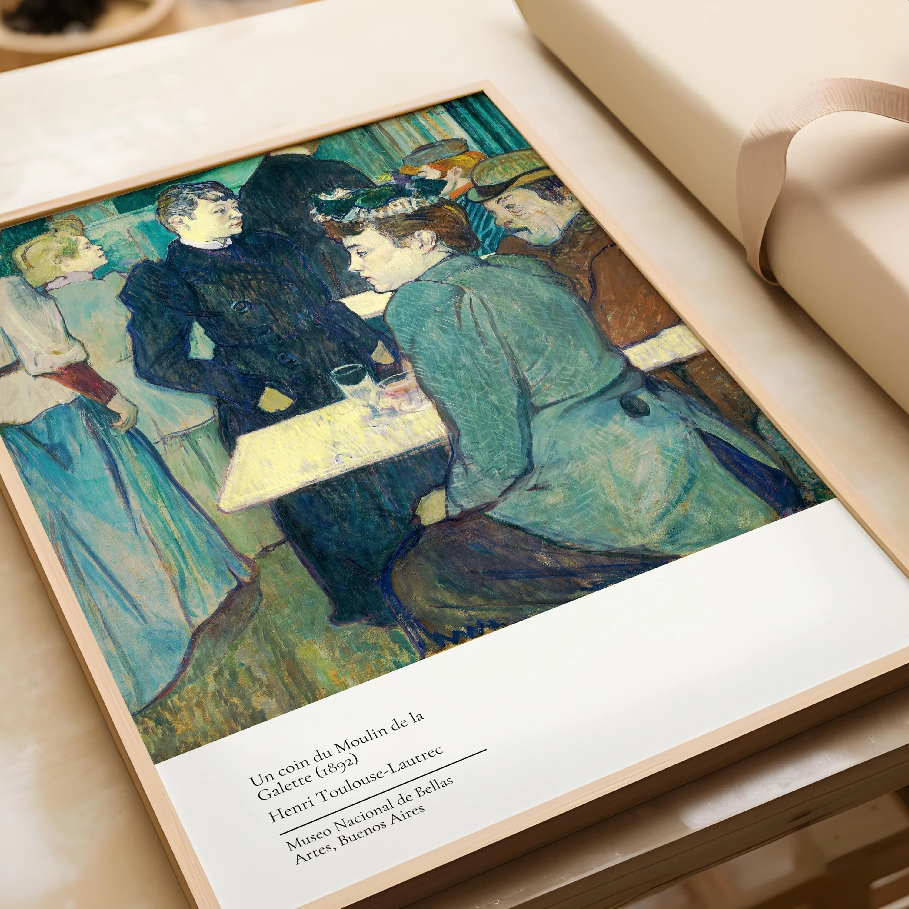 Toulouse Lautrec Print: Au Coin du Moulin de la Galette, Museum Exhibition Art