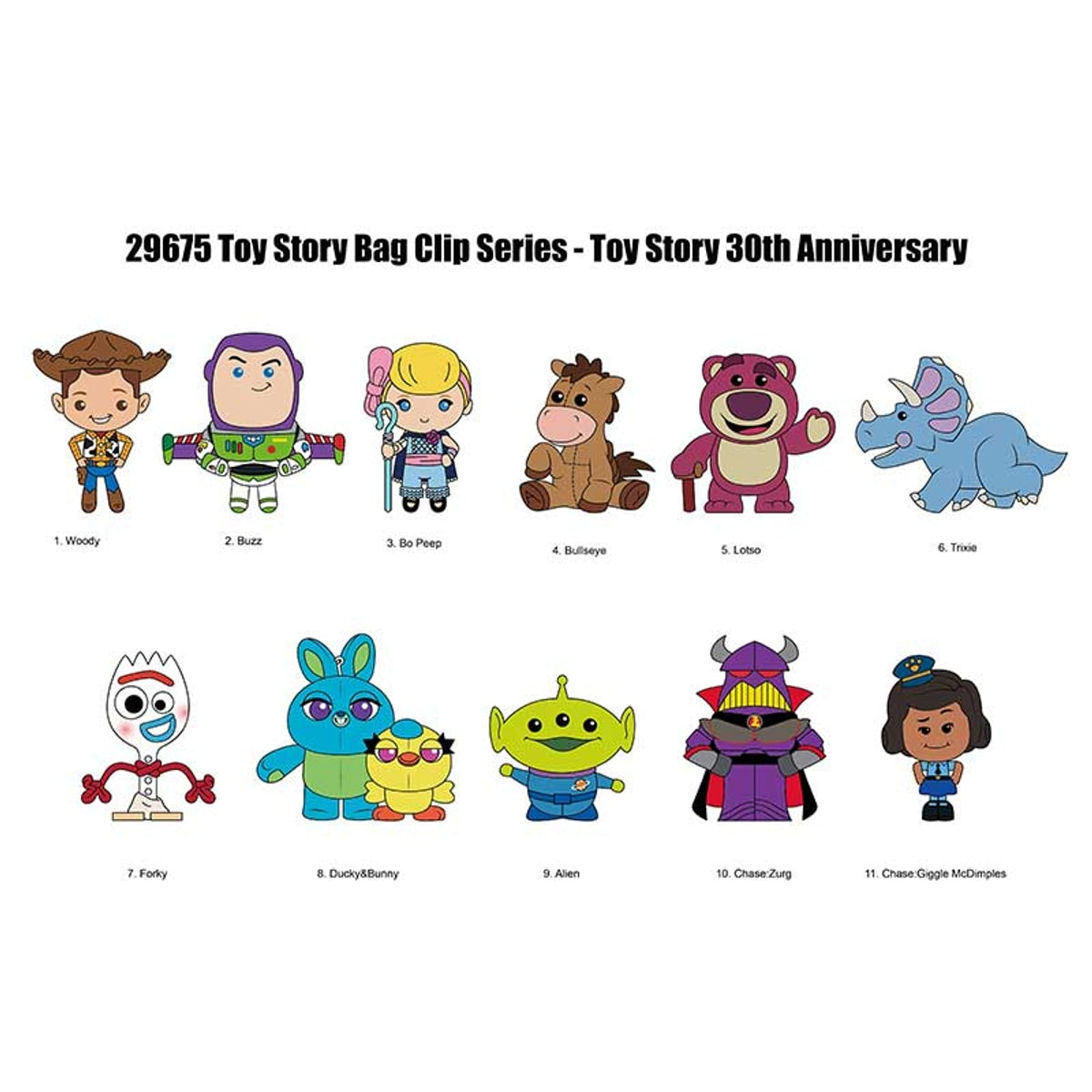 Toy Story 30th Anniversary 3D Foam Bag Clip
