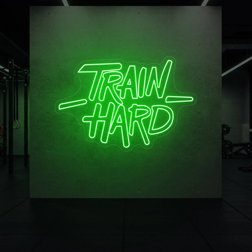 TRAIN HARD Neon Sign