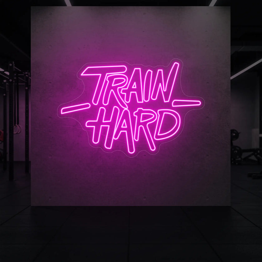 TRAIN HARD Neon Sign