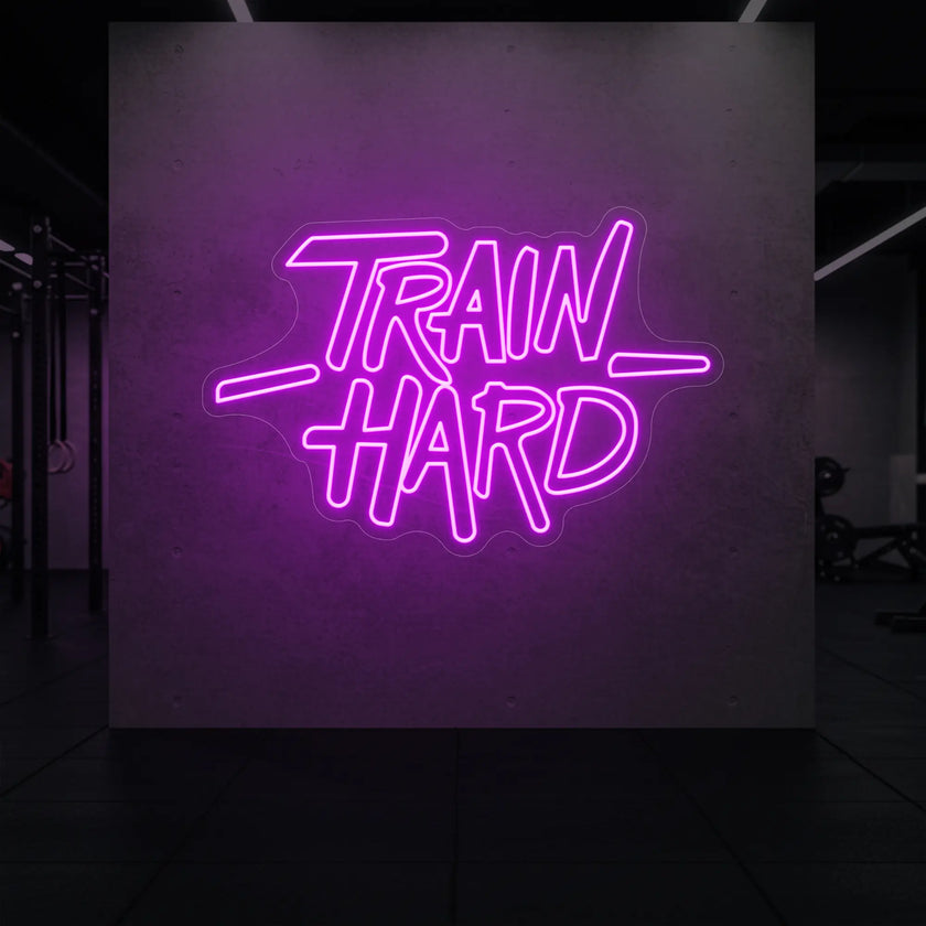 TRAIN HARD Neon Sign
