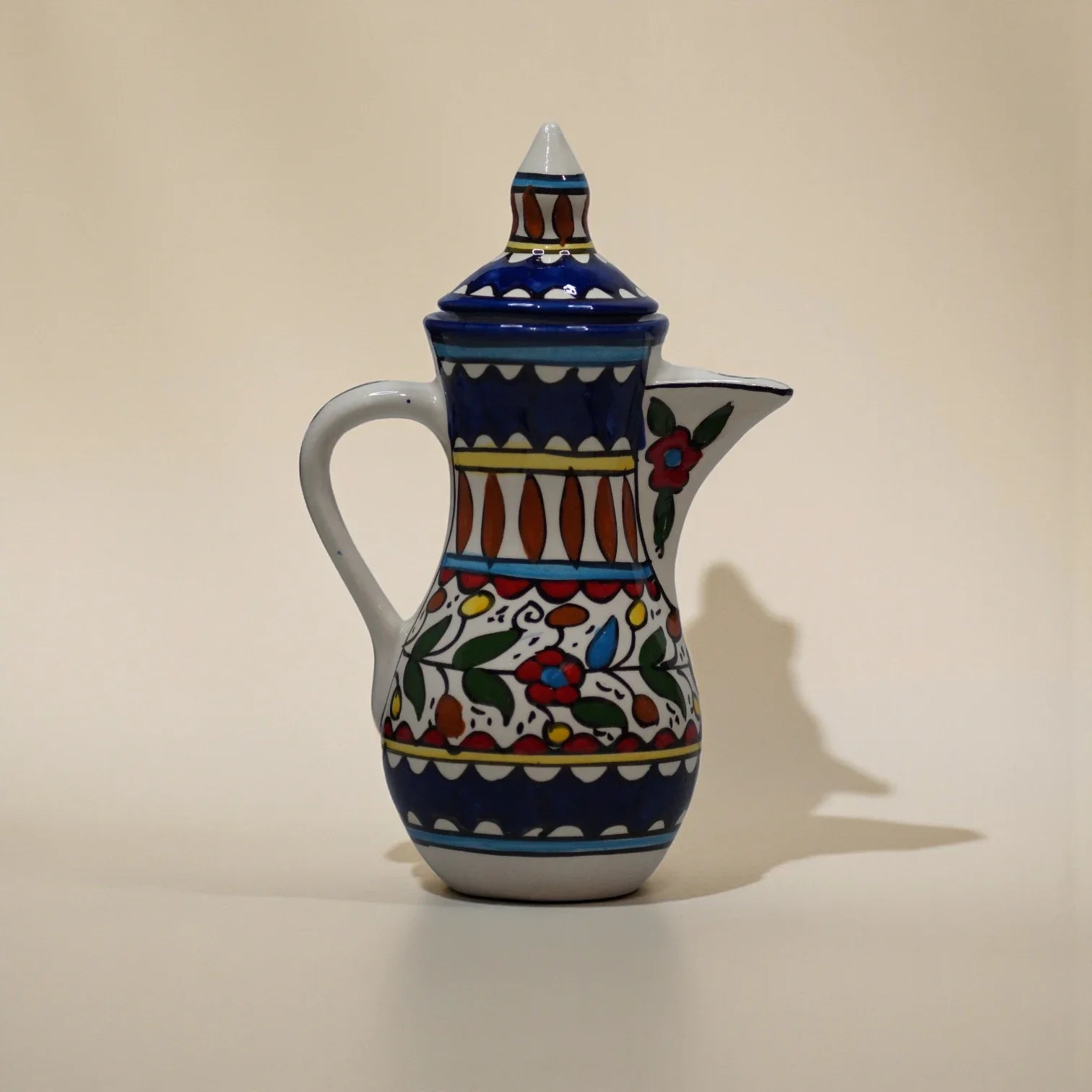 Palestinian Coffee Jug 17×17×26 cm – Handmade Ceramic Tea & Coffee Pot, Luxury Serving Jug (2 Colors)