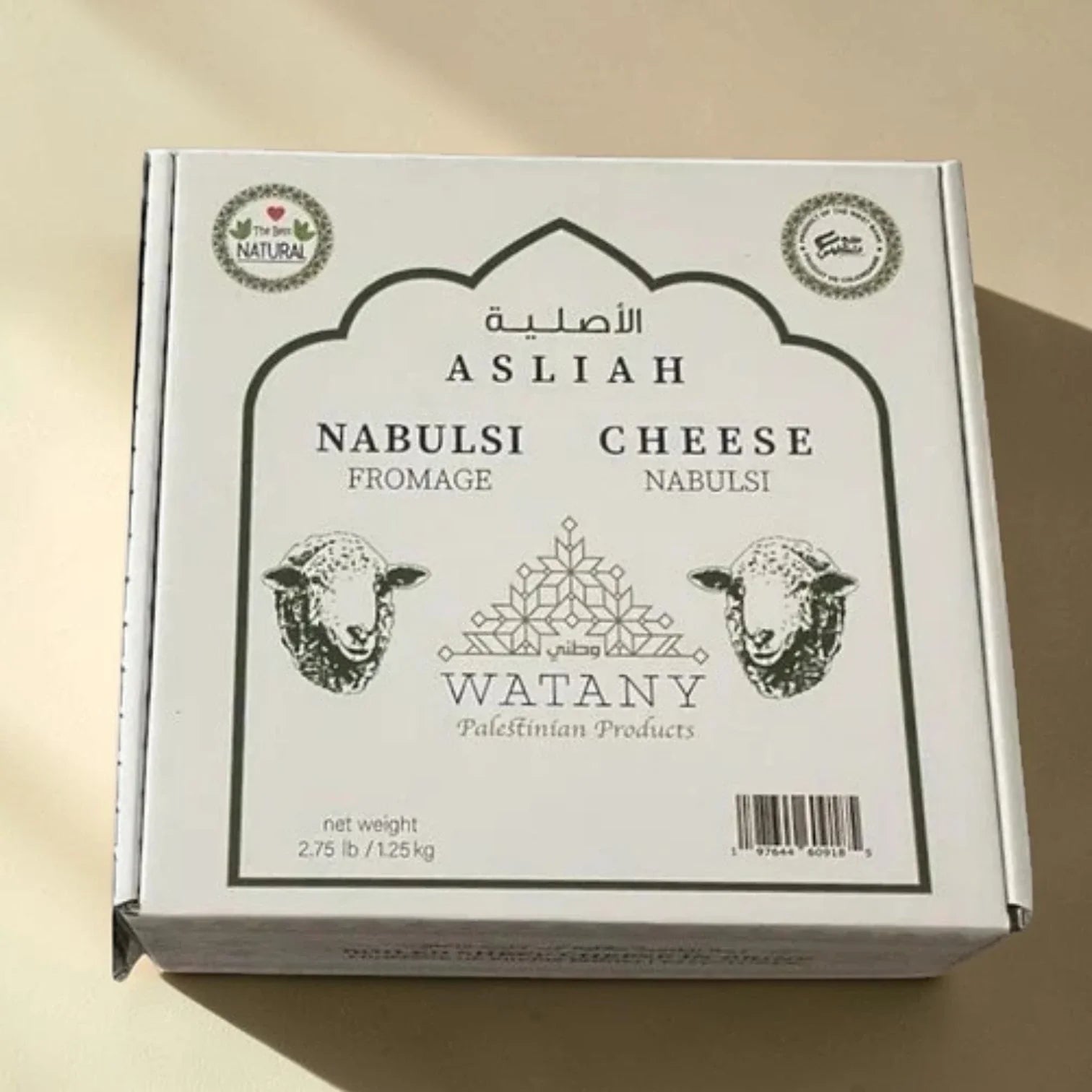 Asliah Nabulsi Cheese 1.25kg – Palestinian Sheep Milk Cheese in brine