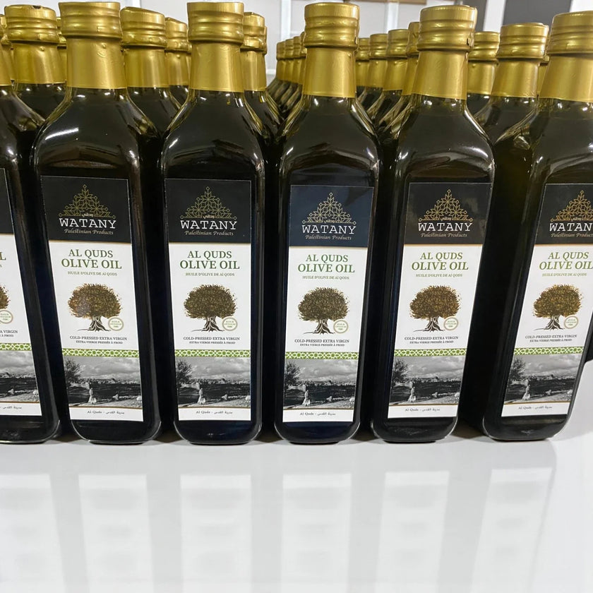 Al Quds Palestinian Olive Oil – Premium Extra Virgin Olive Oil (750 ml, 1 L & 16 L Options)