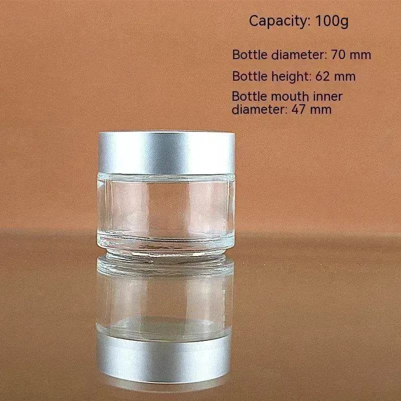 Transparent Face Cream Bottle Glass Cosmetics