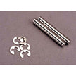Traxxas 2635 Suspension Pins 23mm Hard Chrome (2) / E-clips (4) NIB