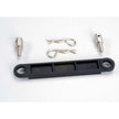Traxxas 3727 Battery Hold Down Plate (Black)(2 Body Clips) NIB