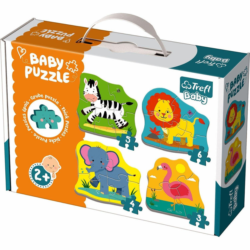 Trefl - Puzzle 3 - 4 - 5 - 6 : Animaux de la savane