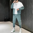 Trendy Suit Men's Hooded Jacket Trousers Two-Piece Suit