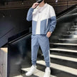 Trendy Suit Men's Hooded Jacket Trousers Two-Piece Suit