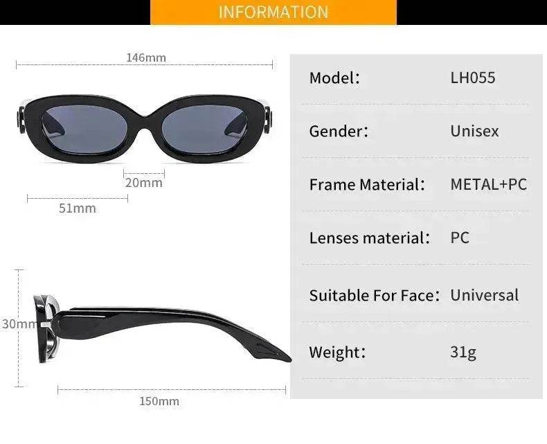 Trendy Oval Small Frame Sunglasses for Men & Women