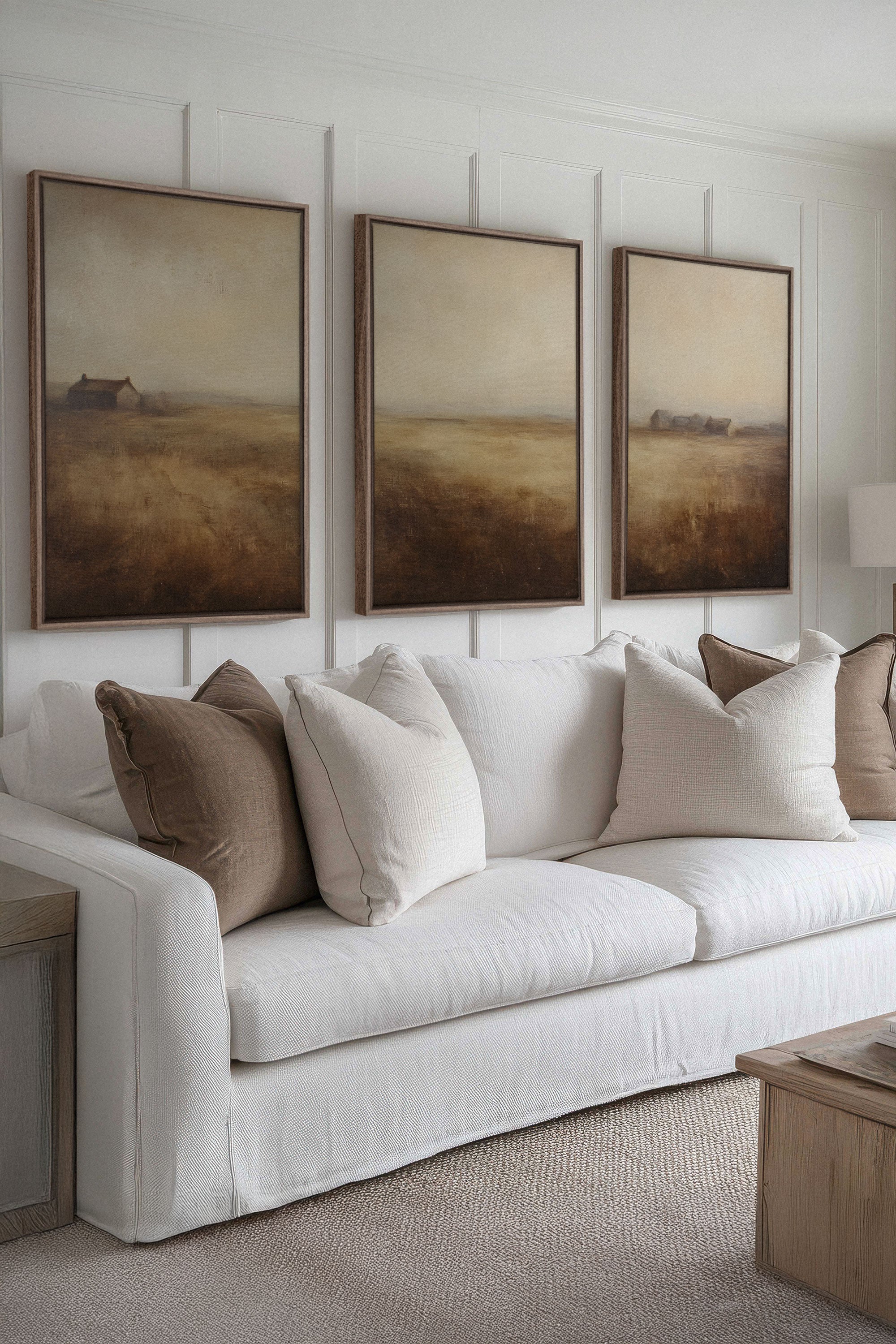 TRIO D'ANTAN (3 Oeuvres sur toile étirée)