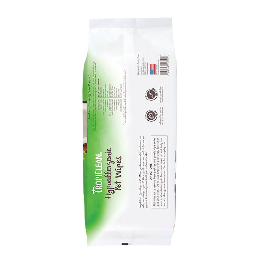 TropiClean - Coconut Hypoallergenic Wipes