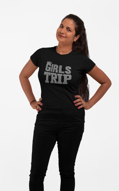 Girls Trip Rhinestone Shirt – Sparkle Vacation Bling Tee for Women | Bling Dazzel