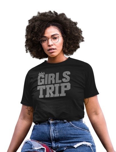 Girls Trip Rhinestone Shirt – Sparkle Vacation Bling Tee for Women | Bling Dazzel