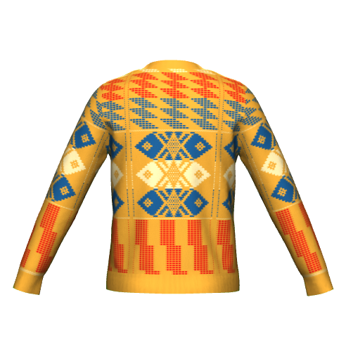 Yellow Kente Knitted Sweater