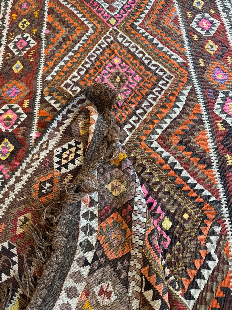 Turkish Kars Kilim Rug | 3' 11