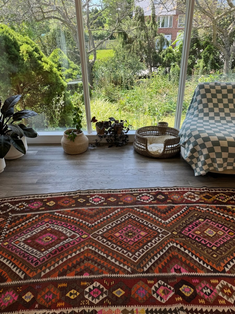 Turkish Kars Kilim Rug | 3' 11