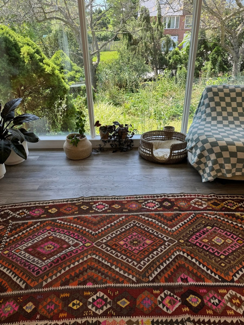 Turkish Kars Kilim Rug | 3' 11