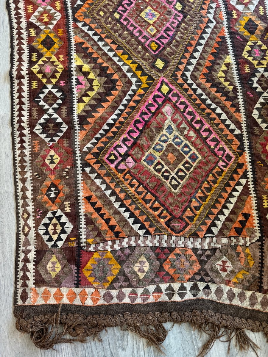 Turkish Kars Kilim Rug | 3' 11