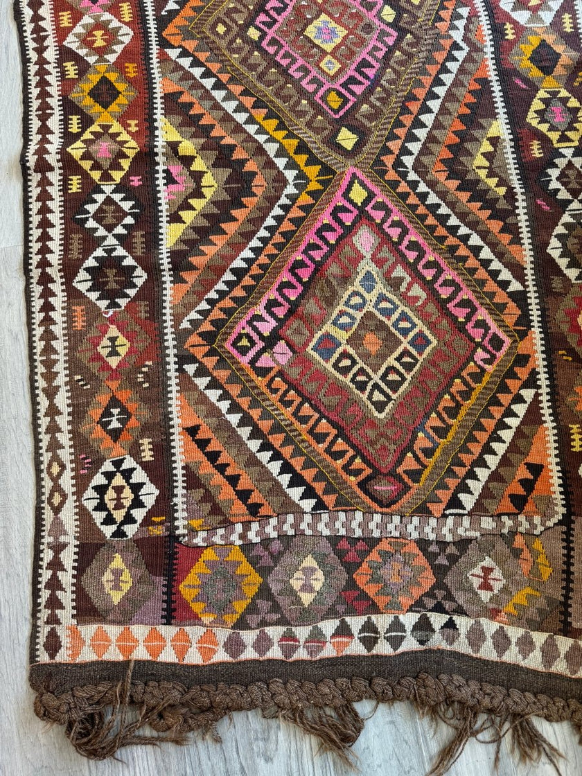 Turkish Kars Kilim Rug | 3' 11