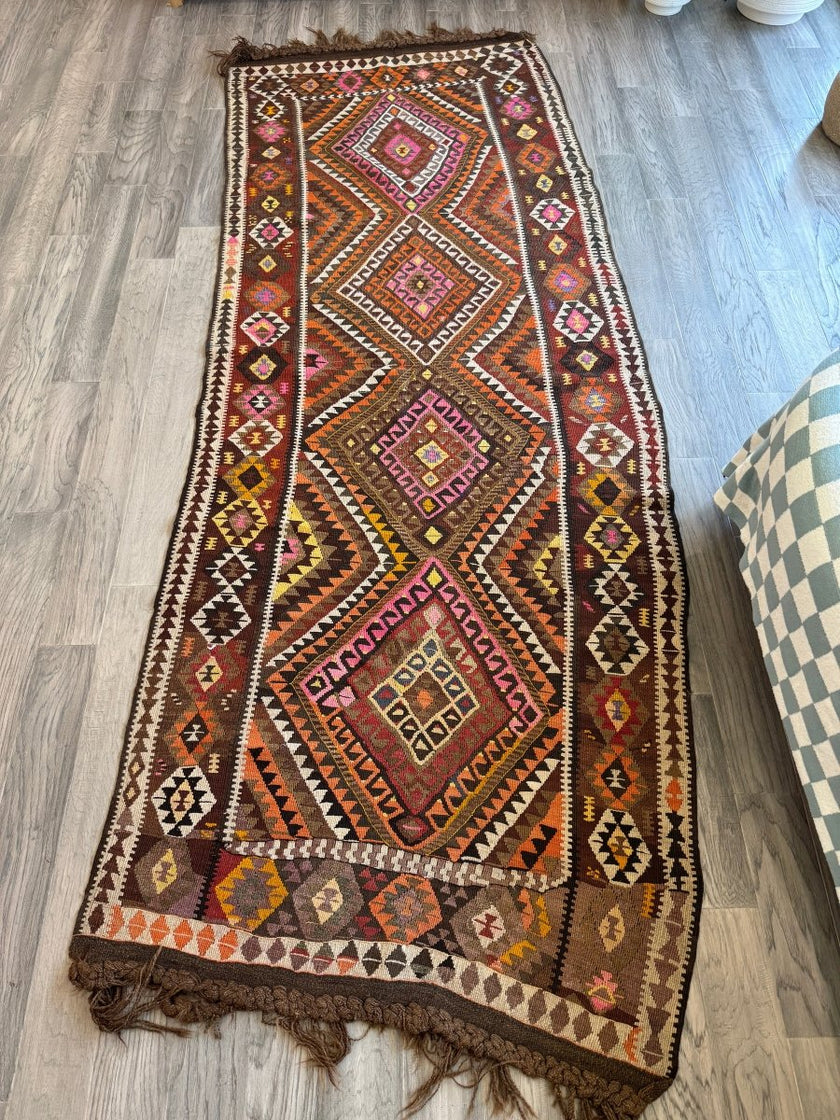 Turkish Kars Kilim Rug | 3' 11