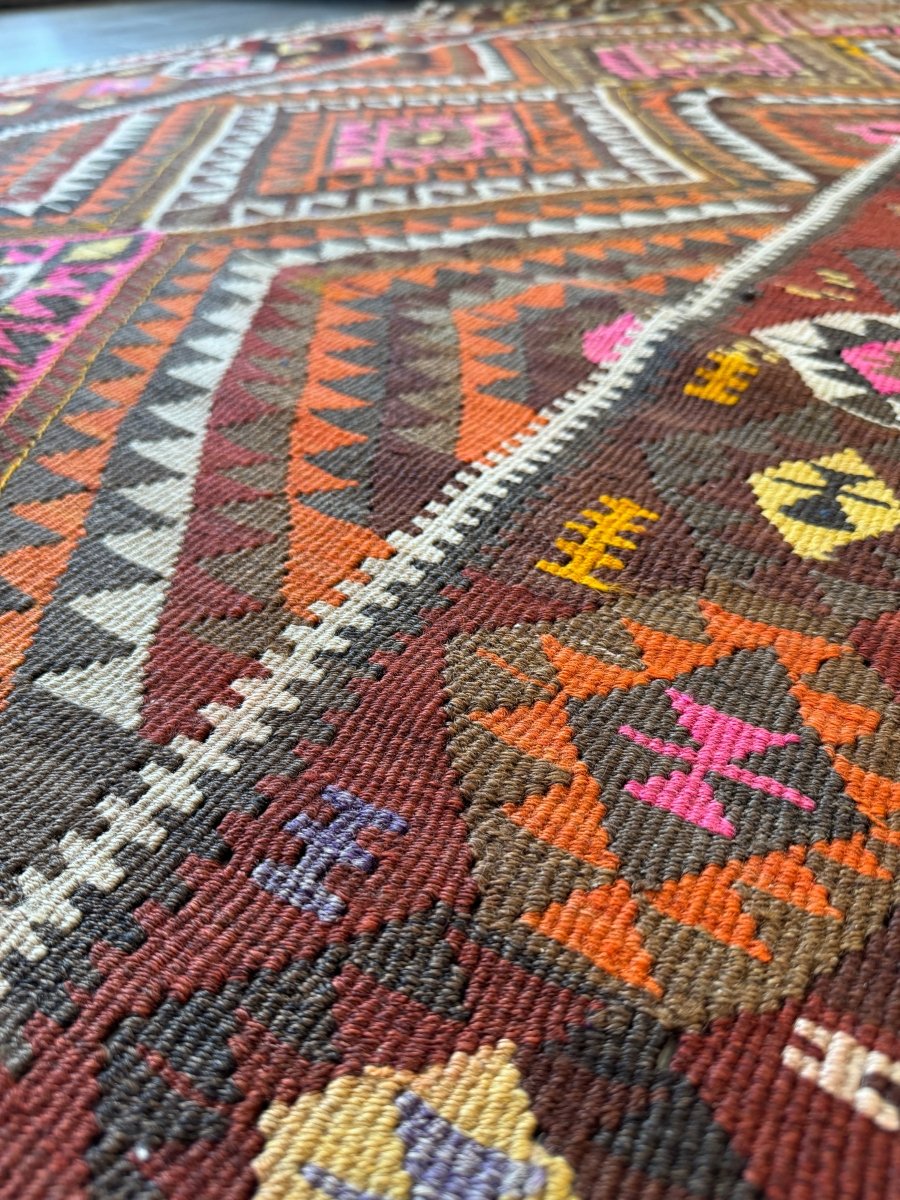 Turkish Kars Kilim Rug | 3' 11