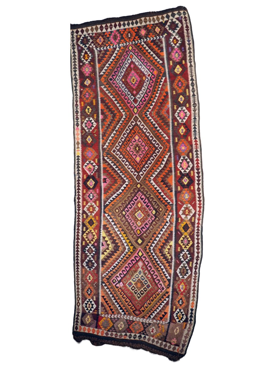 Turkish Kars Kilim Rug | 3' 11